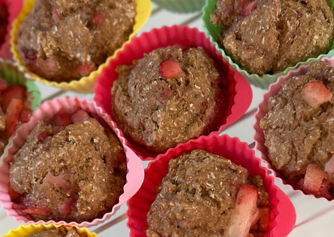 heart-healthy strawberry muffins